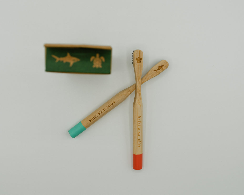 Kids Bamboo Toothbrush 2-Pack with Plant Based Bristles